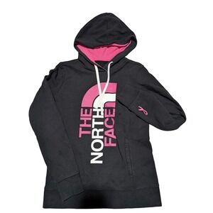 The North Face Hoodie Women S Black Pink Logo Breast Cancer Awareness Sweatshirt
